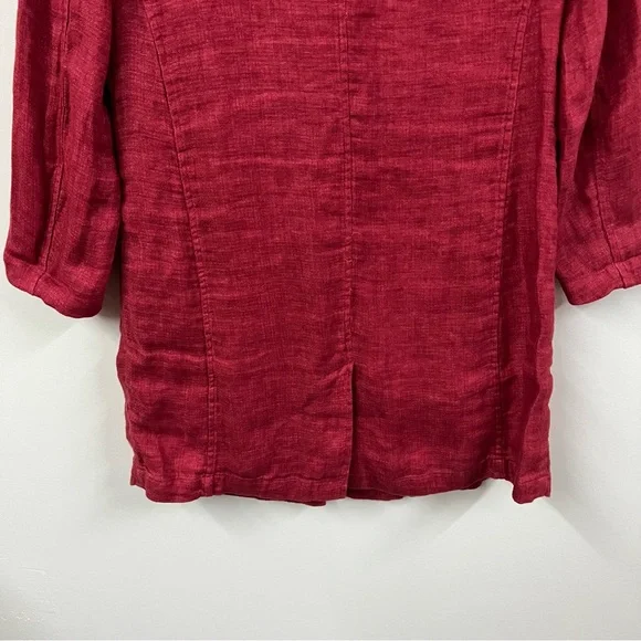 Eileen Fisher Organic Linen Longline Jacket - Picture 10 of 11